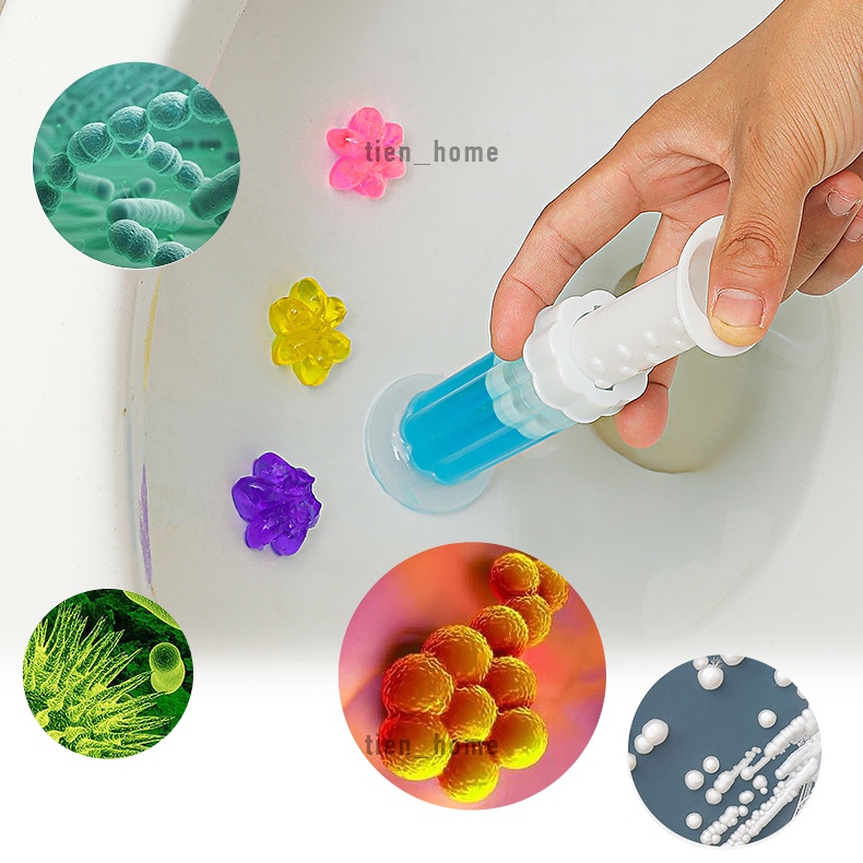 Gel khử mùi bồn cầu hình bông hoa khử mùi 99.9% toilet, 6 mùi hương đặc trưng Hàn Quốc
