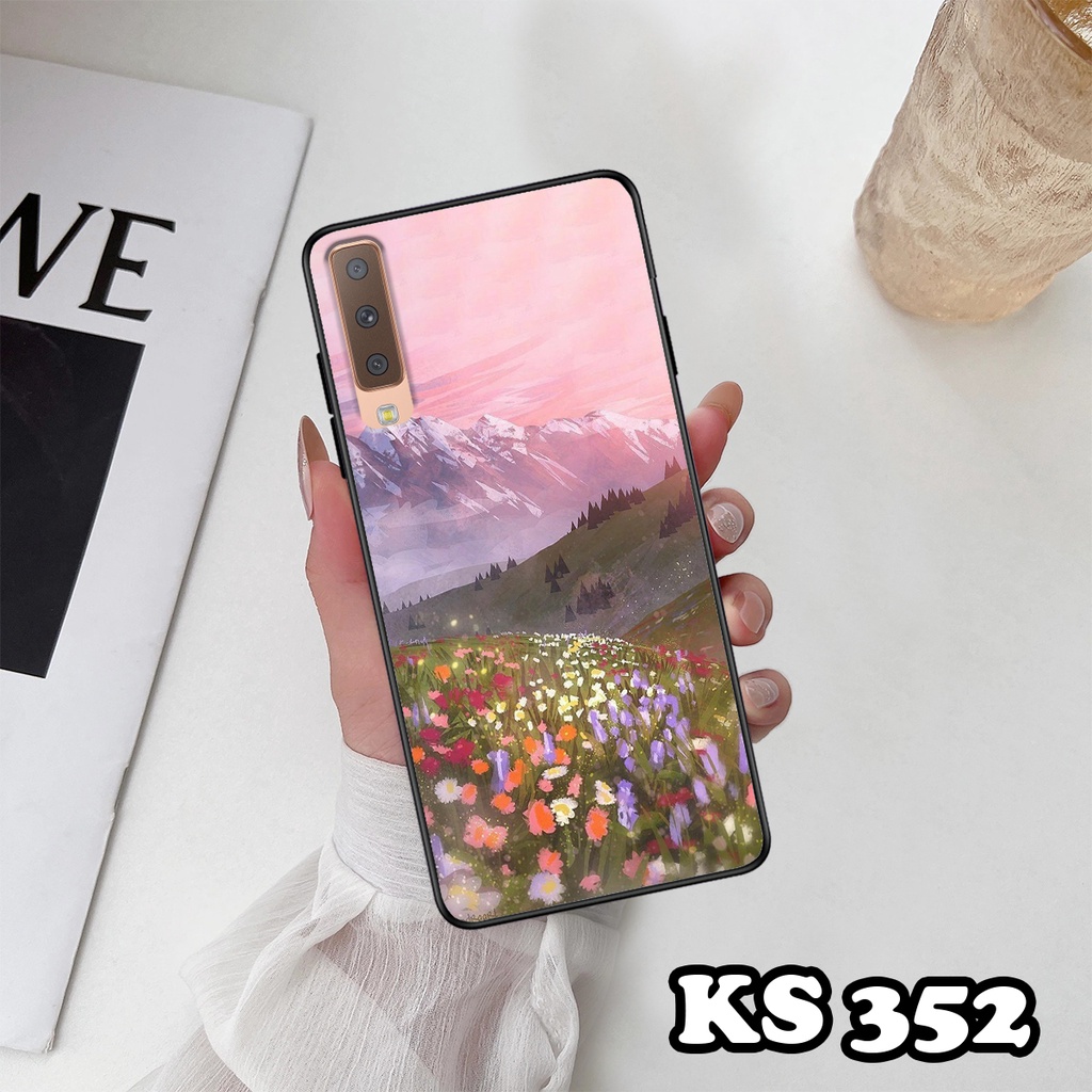 Ốp lưng Samsung A7 2018 - Samsung A9 2018 - Ốp in hình Cánh đồng hoa - Chất liệu TPU siêu bền