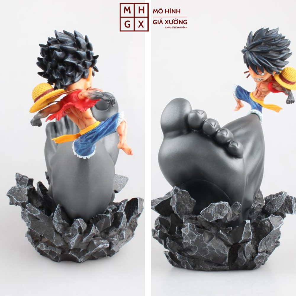 Mô hình Luffy mũ rơm One Piece sử dụng gear 3 ở Chân haki Vũ trang Cao 25 cm - Figure Tượng Monkey D.Luffy Vua Hải Tặc