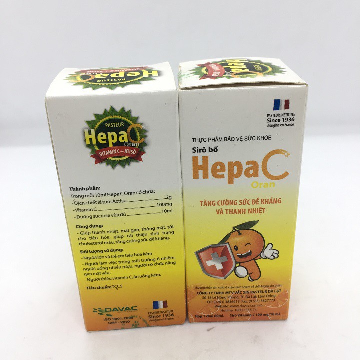 Siro HepaC ORAN Tăng cường sức đề kháng và thanh nhiệt