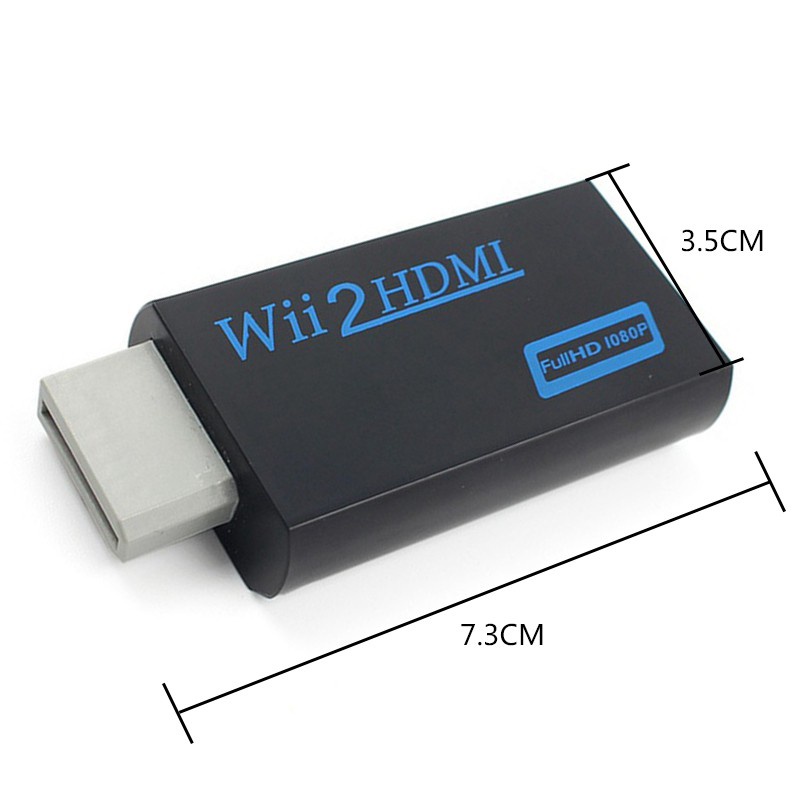 3.5mm Audio Output Jack Wii to HDMI Full HD FHD 1080P Adapter