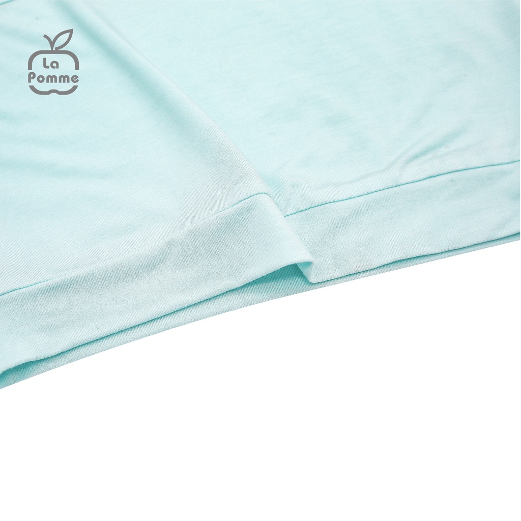 SL238 Bộ quần áo dài tay trơn màu La Pomme màu Xanh/Vàng