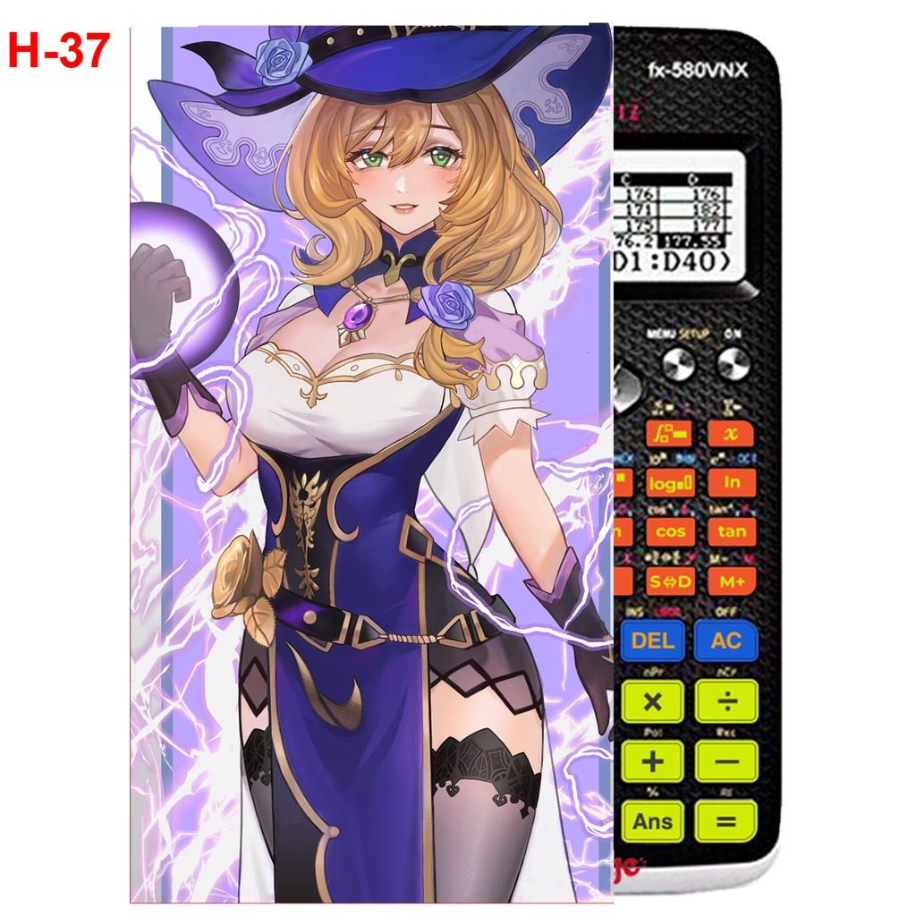 Decal Máy tính CASIO fx570, fx580...anime Gemshin Impact