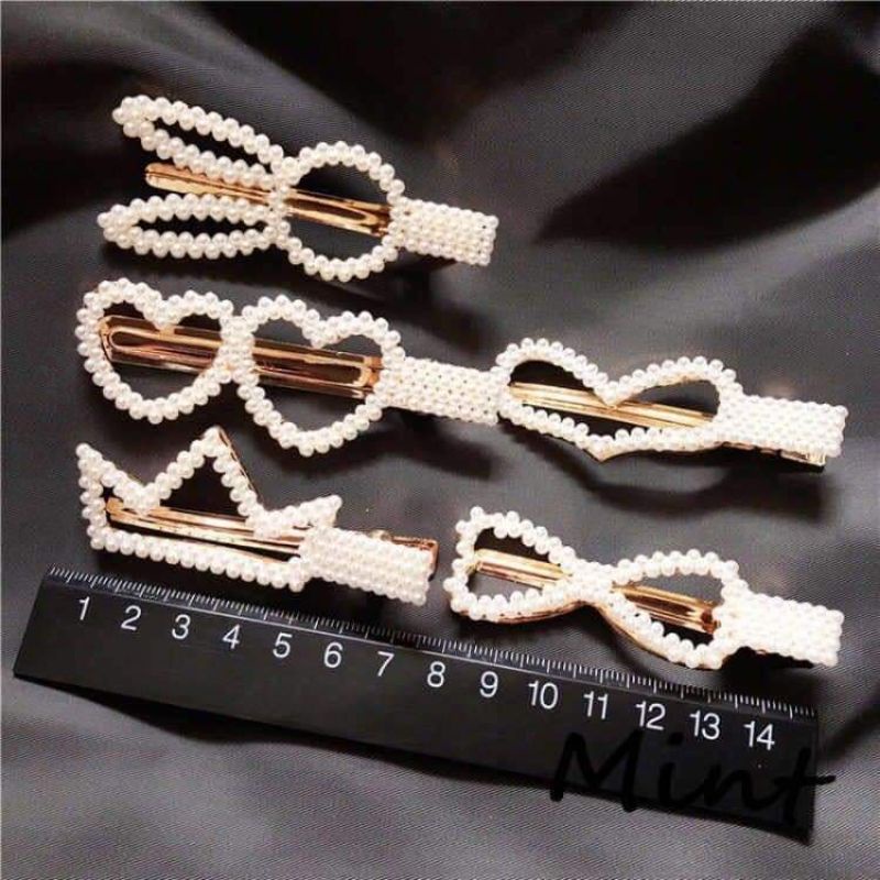 Combo 3 kẹp đính hình thỏ, vương miệng và nơ,,,