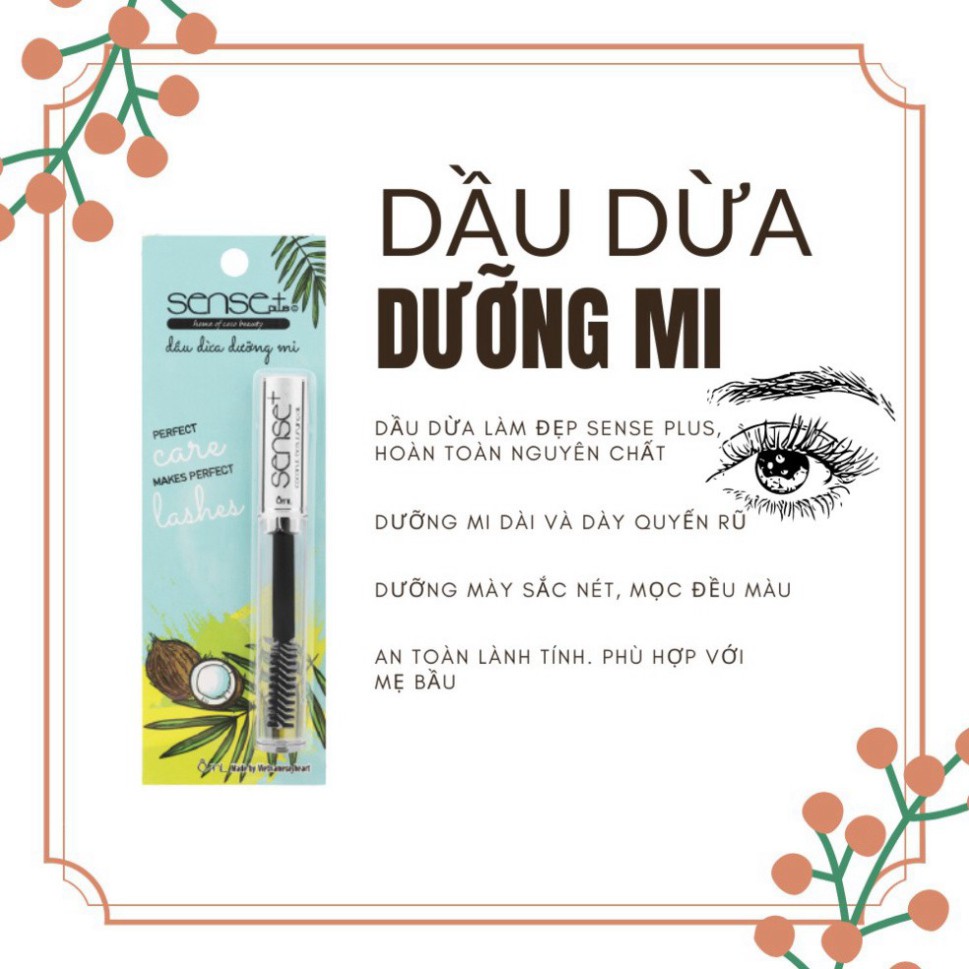 Dưỡng mi dầu dừa Sense Plus (8ml) E28