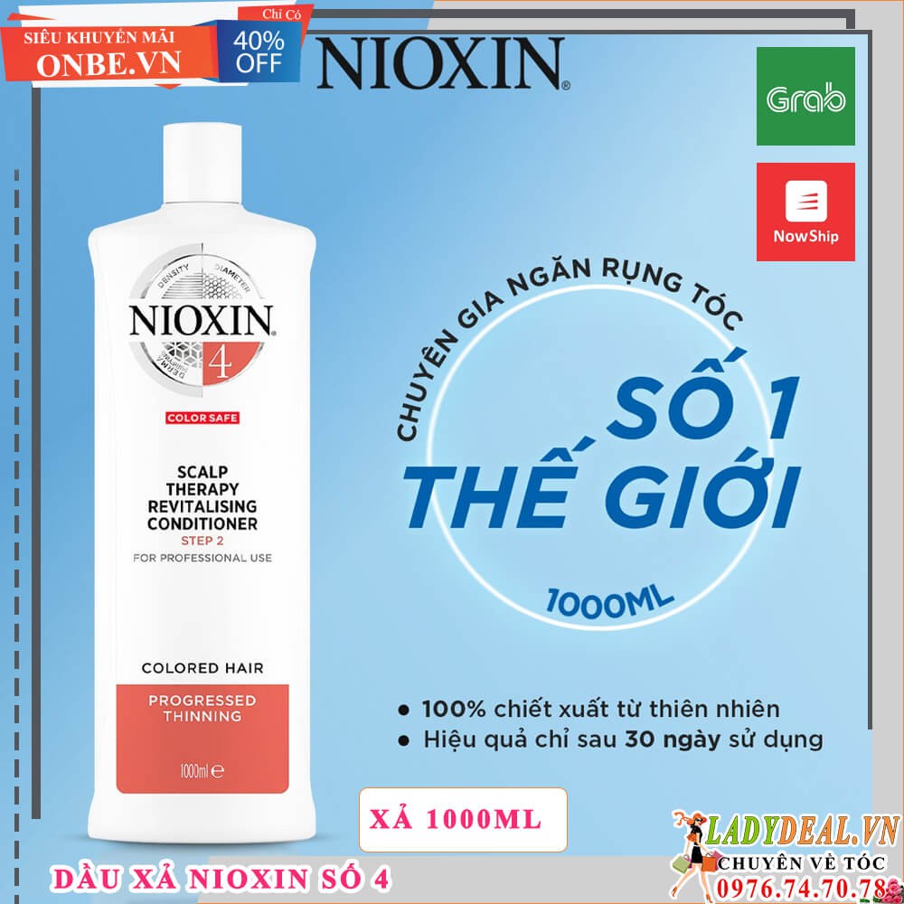 NIOXIN 4 | Dầu Xả Nioxin 4 Dành Cho Tóc Nhuộm, Thưa Mỏng Và Rụng Nhiều Scalp Conditioner Colored Hair