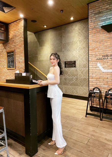 Set quần loe + áo xẻ