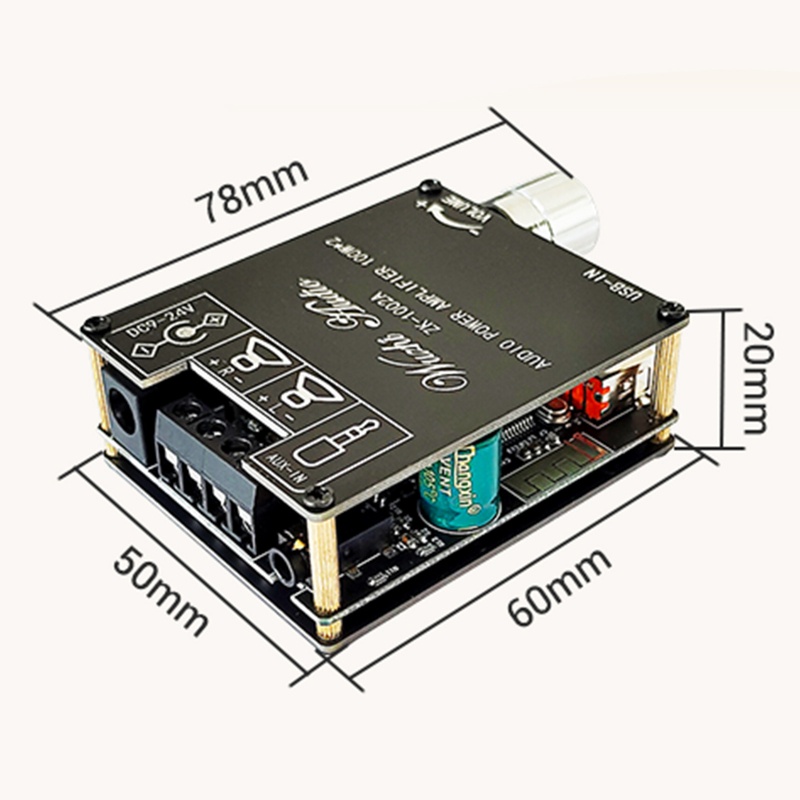 Bảng Mạch Khuếch Đại Tín Hiệu Bluetooth 100W + 100W AUX BT 5.1