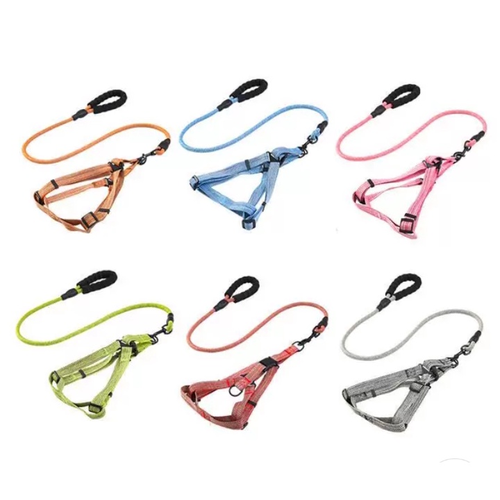 Dây Dắt Chó Đi Dạo Từ 3 Đến Trên 20kg - Tay Cầm + Đai Yếm