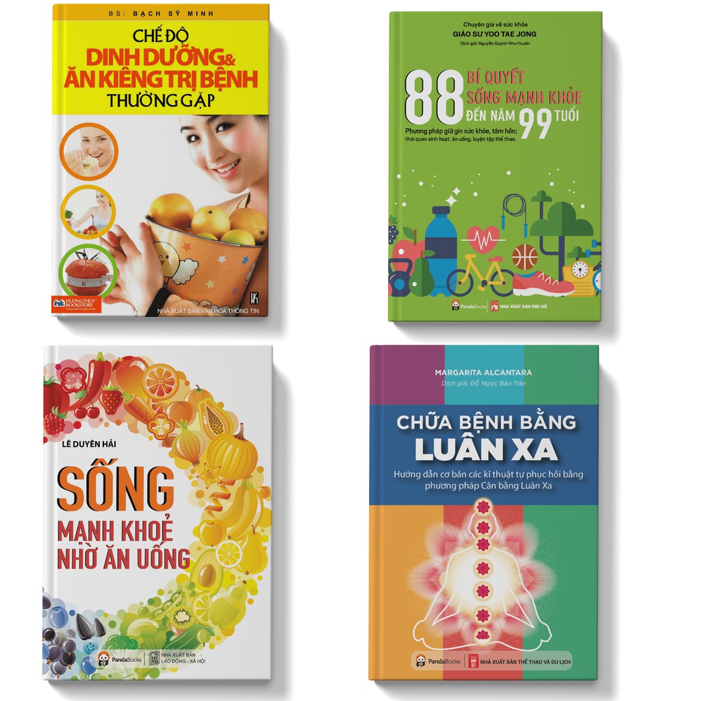 [Mã BMLTA50 giảm 10% đơn 150K] Sách Combo 4 cuốn sức khỏe - Pandabooks