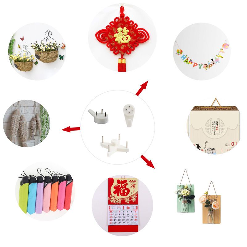 Sỉ 500/1000 móc đóng đinh 3 chân, 4 chân nhiều mẫu, treo khung tranh, kệ, lưới sắt