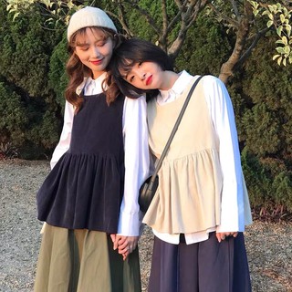 ORDER Set sơ mi & chân váy vintage Style nữ sinh Hàn Quốc