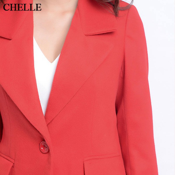 Áo khoác dạ nữ, áo măng tô cổ vest 4 cúc thời trang công sở - C65O18D170-NS28