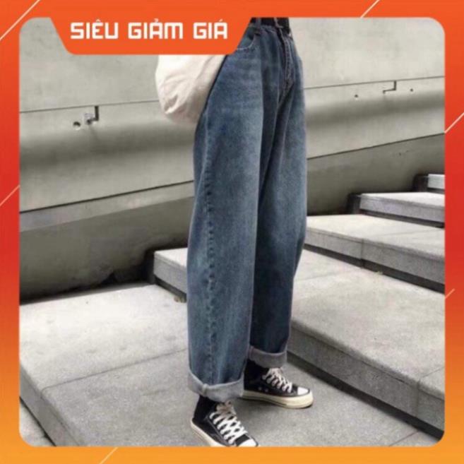 WJ Quần bò ống rộng chất vải đẹp SIMPLE JEANS bắt mắt ulzzang F04 t NNTB