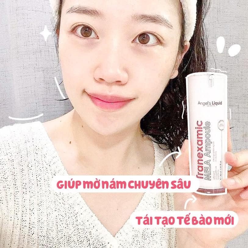 Bộ đôi hỗ trợ giảm nám chuyên sâu Angel's Liquid Tranexamic - Serum và kem dưỡng