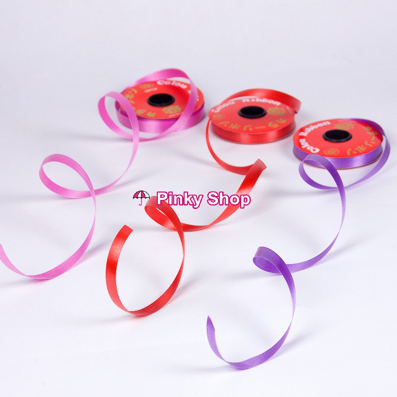 Ruy băng nhựa 1cm 2cm, 3cm làm nơ, phụ kiện trang trí giá rẻ nhiều màu làm phụ kiện handmade Pinky Shop mã RBN01