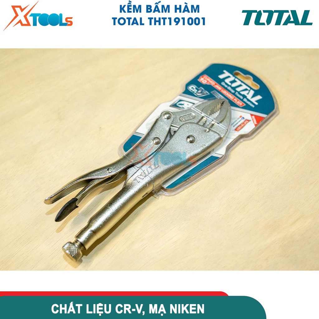 Kìm bấm hàm 10inch TOTAL THT191001 thép cr-v mạ niken cứng chắc, kềm bấm chết đa năng - CHÍNH HÃNG-XTOOLS