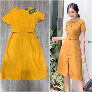 Váy khuy bọc cho cô nàng công sở