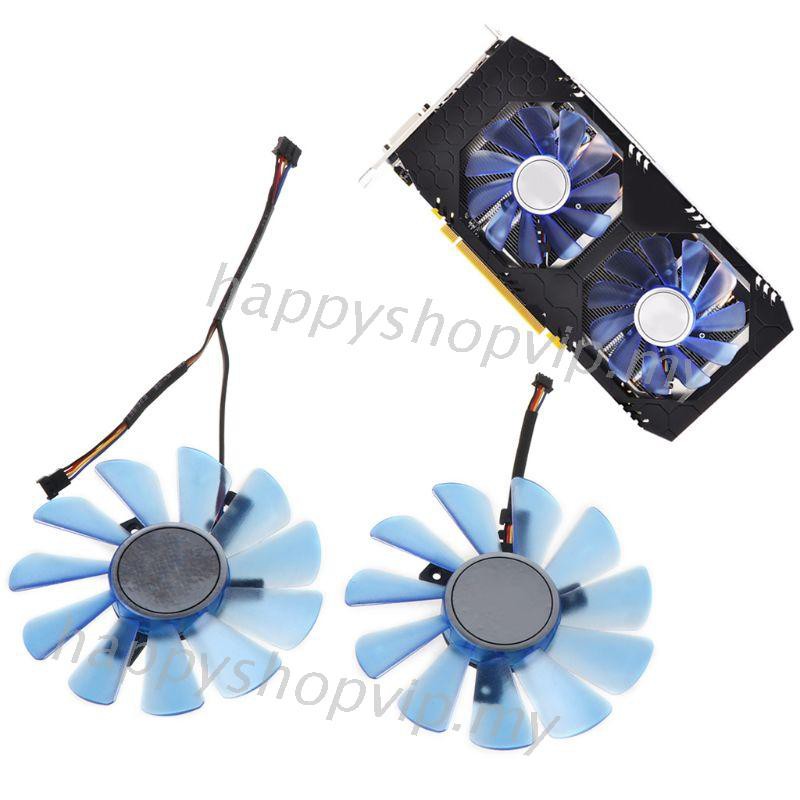 Set 2 Quạt Tản Nhiệt 85mm Gpu Vga Cho His Rx480 Rx570 Rx470 Thẻ