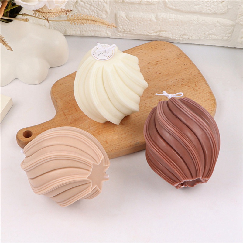 Khuôn Làm Nến Bằng Silicone Họa Tiết Gợn Sóng Nghệ Thuật Hiện Đại