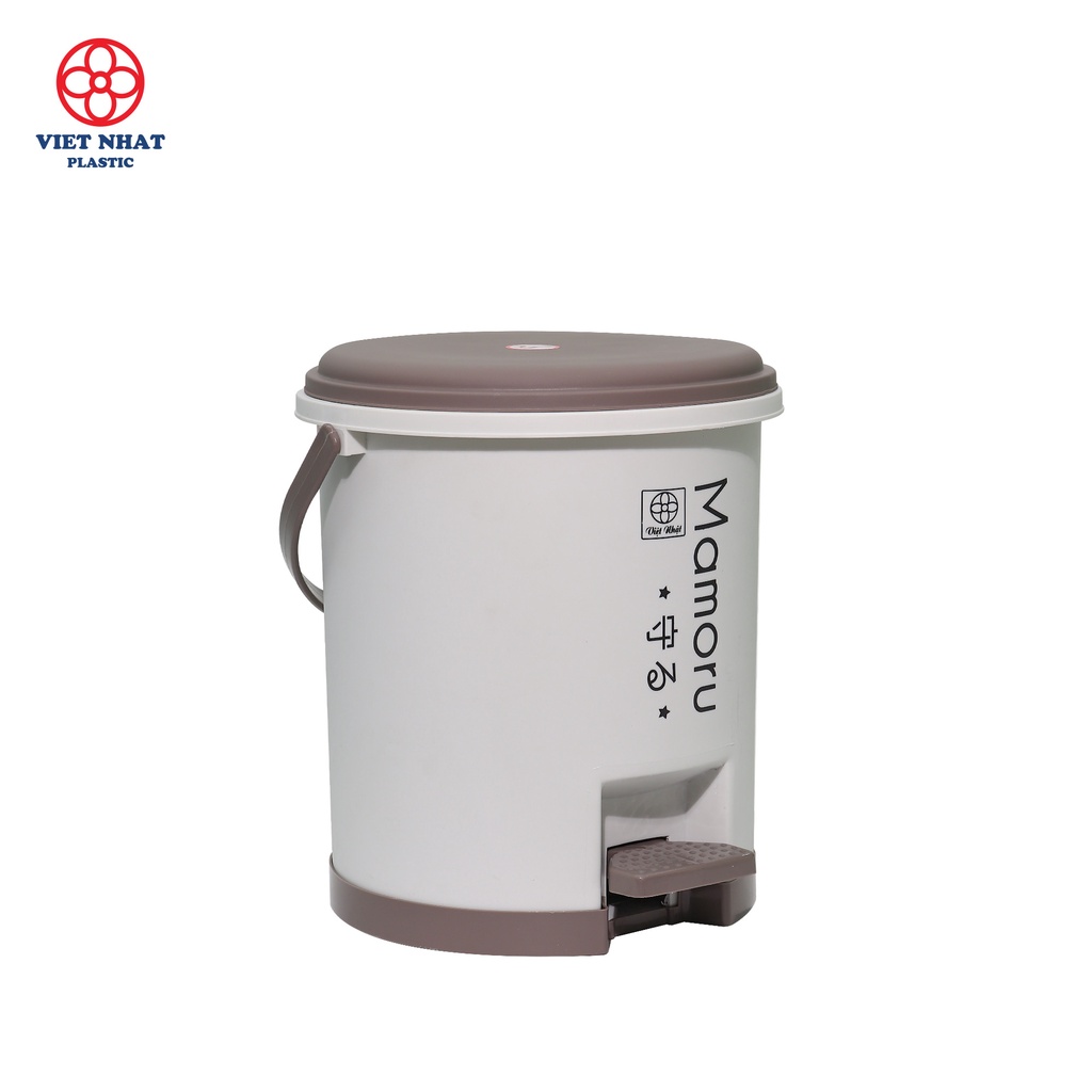 Thùng Rác Nắp Bật Tròn 10L 8023, Thùng Rác Nhựa Nắp Tròn Đạp Chân Thông Minh
