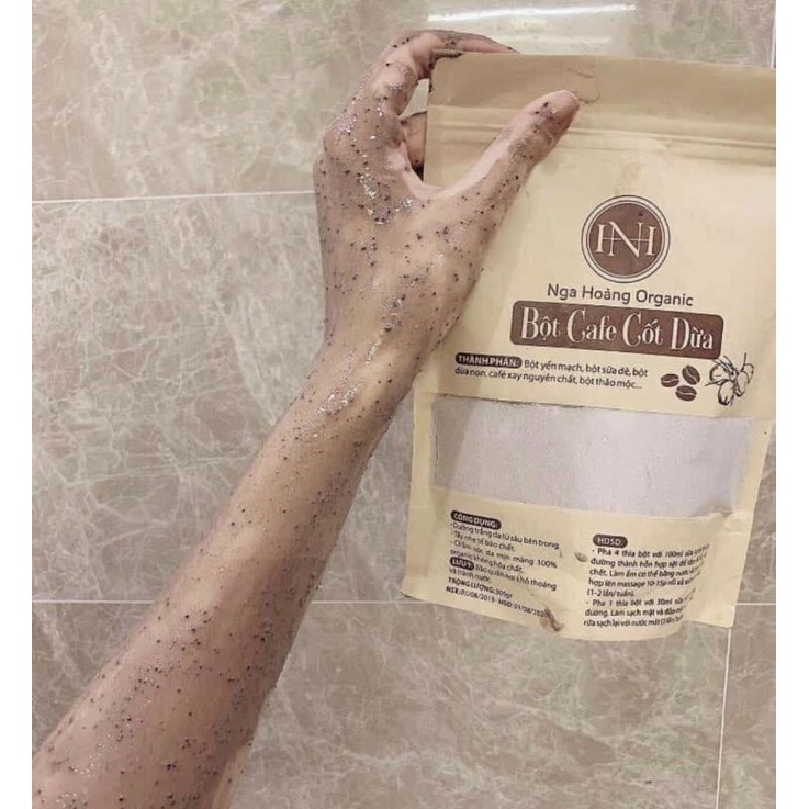 Bột Ủ Trắng , Bột Đắp Mặt Cafe Cốt Dừa Nga Hoàng