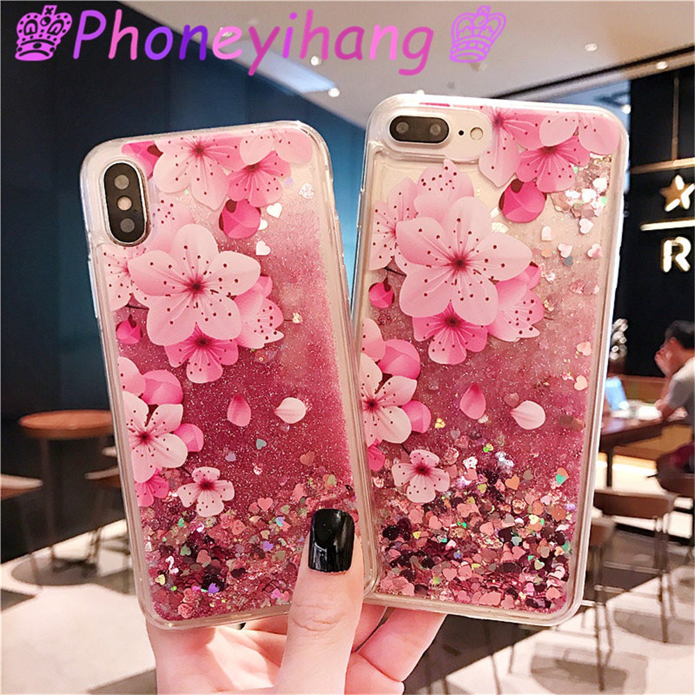 OPPO Reno5 Reno 5 Pro A15 A93 A53 A33 A52 A72 A92 A12 A12e Reno4 4F F17Pro A83 Ốp điện thoại cát chảy hình hoa đào/ bãi biển cho | BigBuy360 - bigbuy360.vn