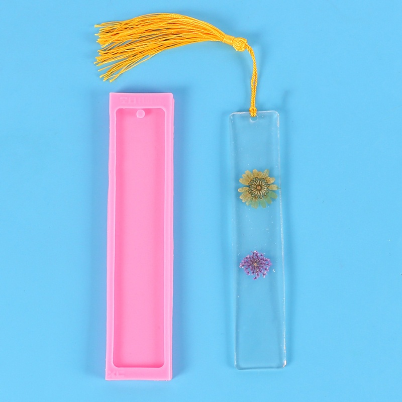 [Hàng mới về] Khuôn silicone làm thẻ đánh dấu sách hình chữ nhật