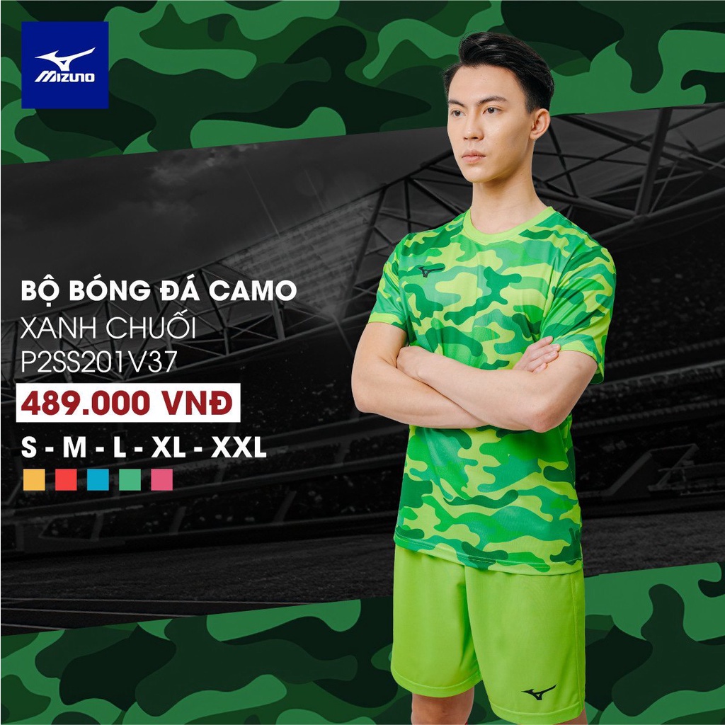 Bộ Quần Áo Bóng Đá MIZUNO Camo Họa Tiết Mát Thích Hợp Chơi Thể Thao
