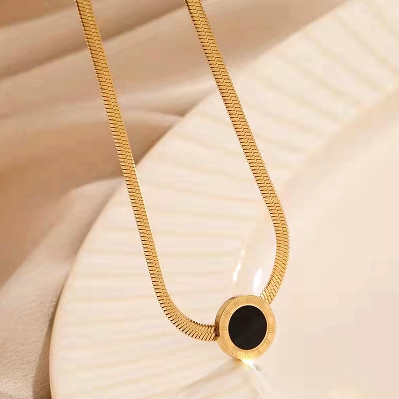 Dây Chuyền Mạ Vàng 18k Mặt Hình Số La Mã