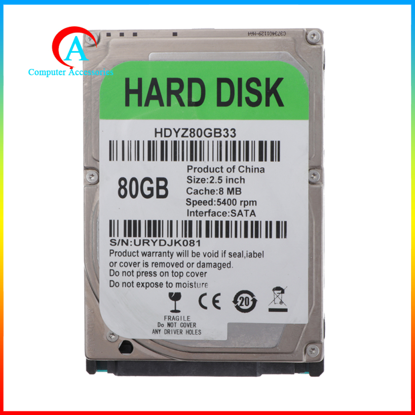 Ổ Cứng Bên Trong 2.5 "Sata Hdd 80gb 5400rpm 8mb Cache