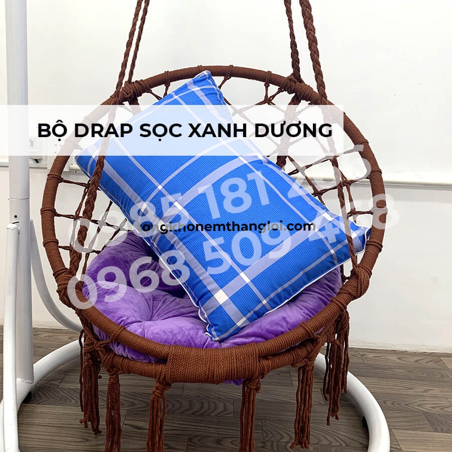 [Ảnh Thật] Sọc Xanh Dương - Bộ Drap Cotton 4 món Thắng Lợi Chính Hãng