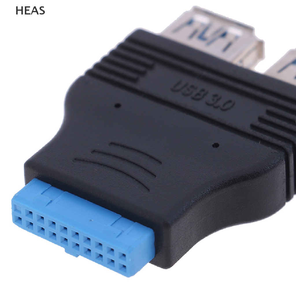 He Motherboard 2 ports USB 3.0 female to 20 pin header female adapter connect  id
