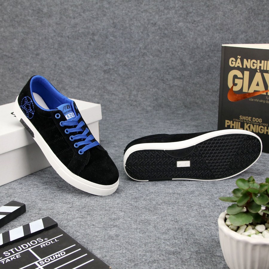 Giày sneaker nam đen sao xanh chất lượng cao GN369 Gấu Nâu #8