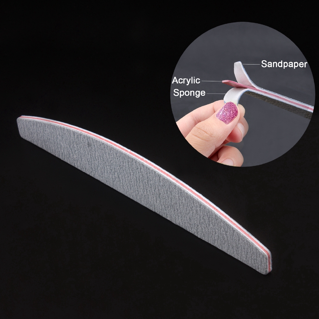 5 Pcs Sandpaper Nail Files 100 180 Grit Double Sided Sanding Buffer Block Nail Files Manicure Tool