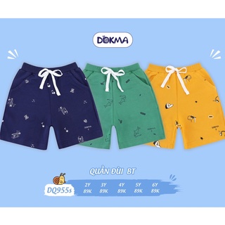 Quần đùi dokma siêu mềm mát cotton 100% cho bé từ 2-6 tuổi dq955s