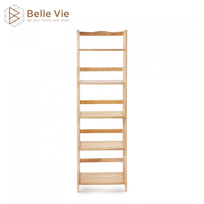 Kệ Sách 5 Tầng BELLEVIE Kệ Gỗ Decor Lắp Ráp Đơn Giản Dễ Dàng Bookshelf 5F Naturalx 50Cm