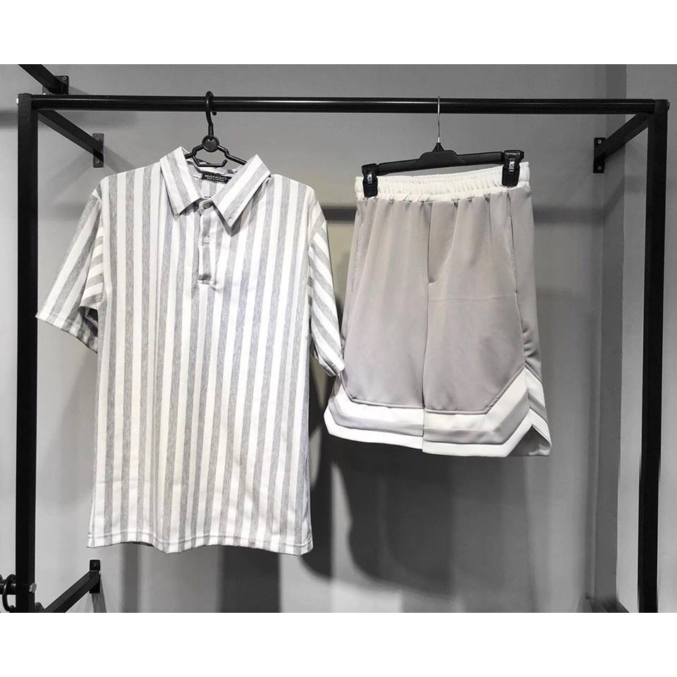 UNISEX - QUẦN SHORT 2V - DOUBLE V SHORT MÀU XÁM - SHORT UNISEX NAM NỮ CỰC CHẤT