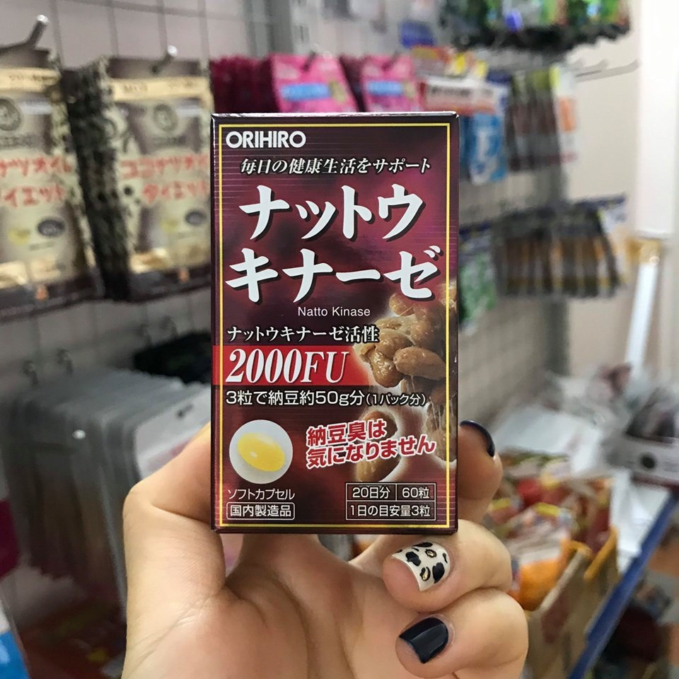 Viên Uống Chống Đột Quỵ, Tai Biến, Ổn Định Huyết Áp Nattokinase Orihiro 2000FU Nhật Bản