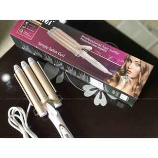 ( hàng chính hãng)Máy Uốn Tóc 3 Trục Kemei - 1010