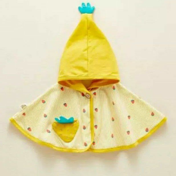 Áo choàng cánh dơi Dâu Vàng cho bé 9 - 16kg mẫu xinh xắn chất liệu cotton vải dày đẹp dễ thương