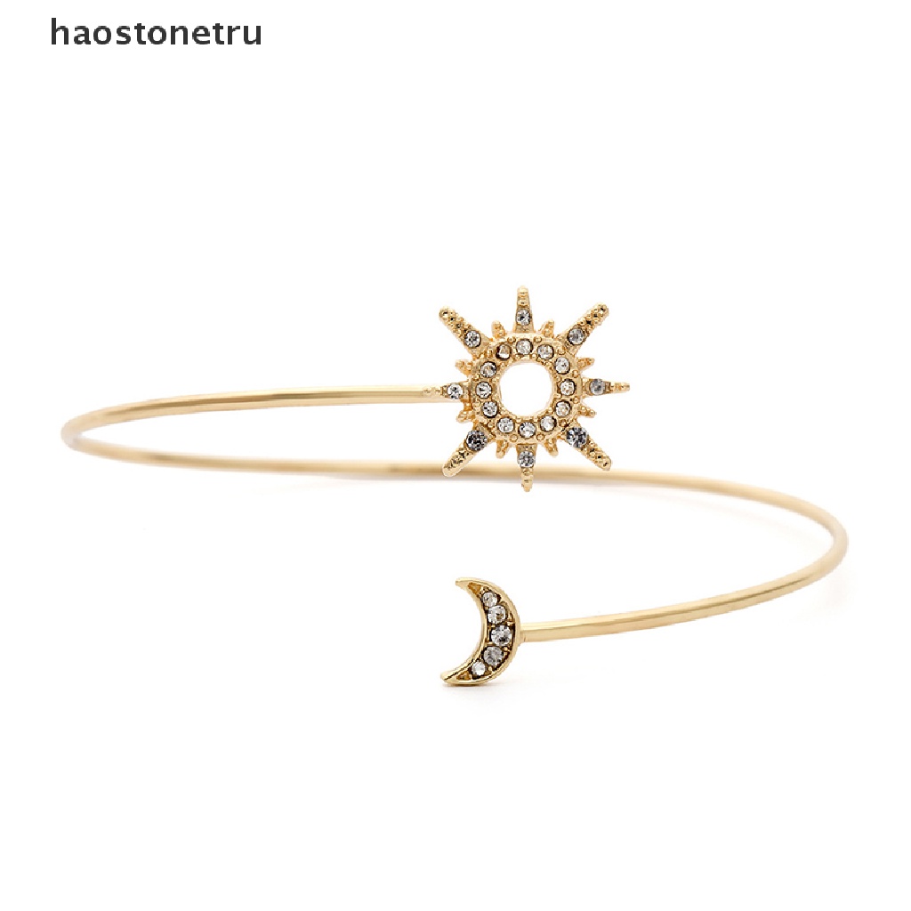 Ru Vòng Đeo Cánh Tay Trên Đính Đá Zircon Đơn Giản Hợp Thời Trang Hình Ngôi Sao Mặt Trăng n
