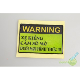 Tem nhựa dẻo phản quang hài hước - Cấm sờ mó