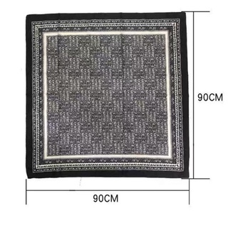 Khăn turban lụa vuông hoa văn size 90cm - Maben