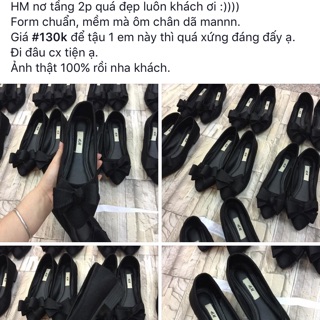 Giày bệt HM nơ 2p