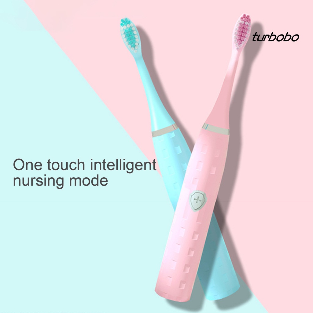 Bàn chải đánh răng điện Turbobo cầm tay lông mềm làm trắng thông minh chống nước IPX7 cho gia đình