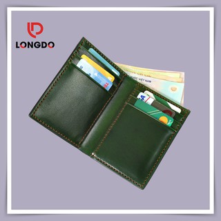 [HÀNG HIỆU] Ví nam xanh lá cây - Cam kết 100% ba dò thật - Thương hiệu Longdo Leather Uy tín