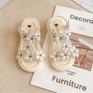 Dép sandal bé gái size 26-36 đính cườm hoa dễ thương