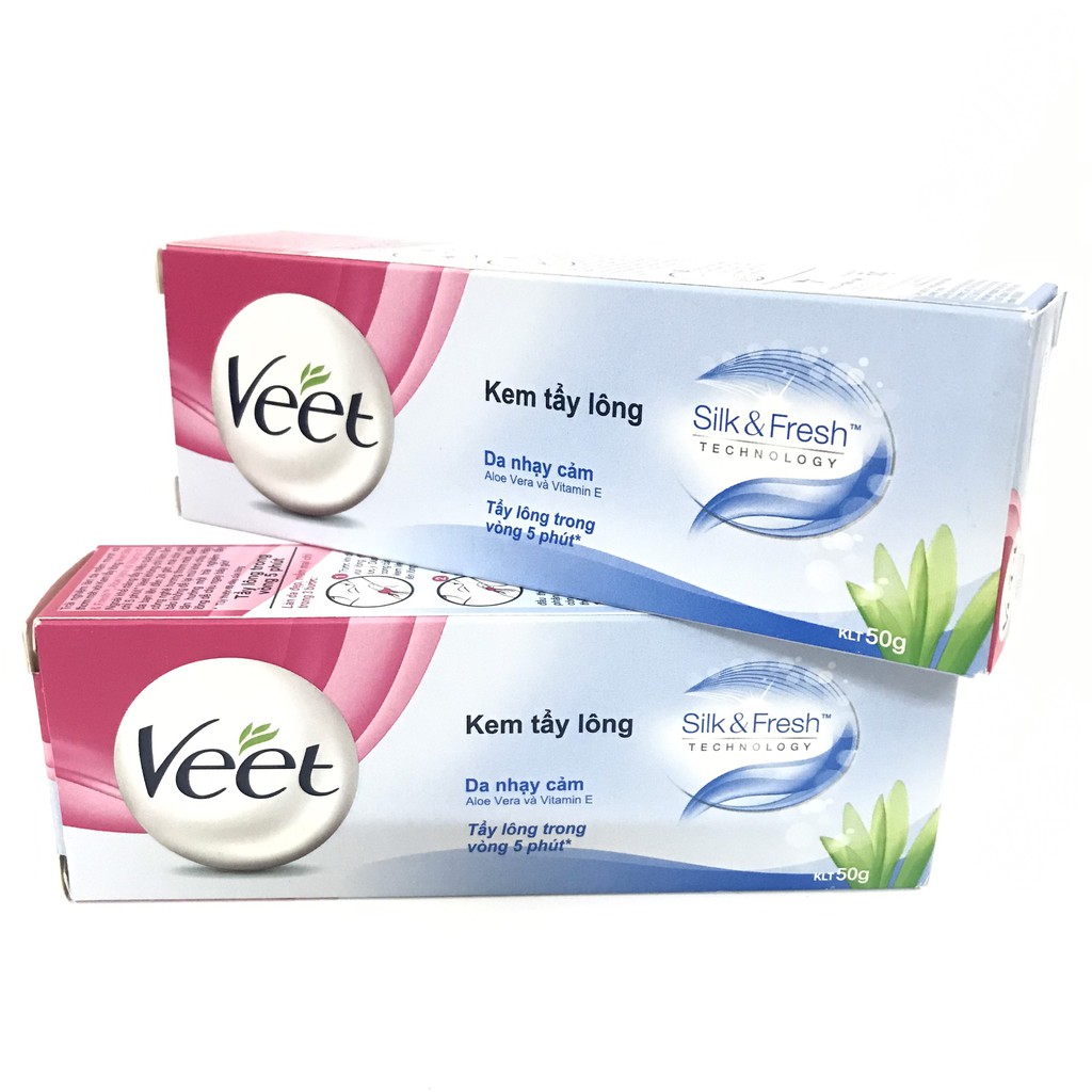 COMBO 2 KEM TẨY LÔNG VEET SILK&FRESH DA NHẠY CẢM 50G