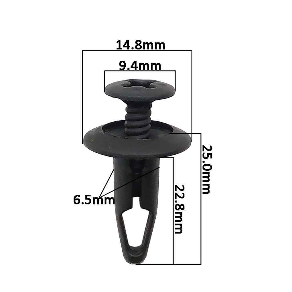 Combo 50 đinh tán nhựa 6.5mm, chốt vít nở cho xe hơi ô tô Ford